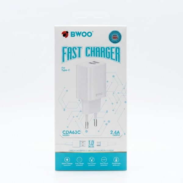 Cargador Bwoo Cargador + Cable Usb a Usb-C Bwoo.