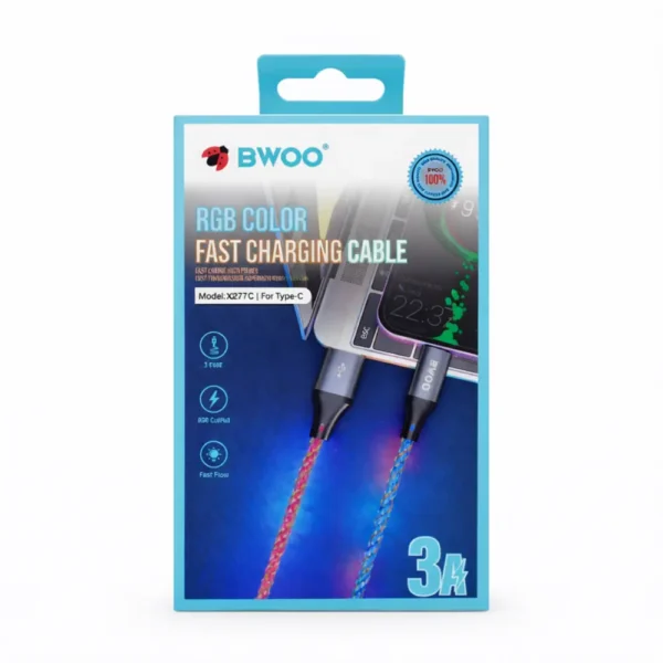 rgb_cable_optimized Cable de Carga Bwoo Usb a Usb-C con cable Rgb Color.